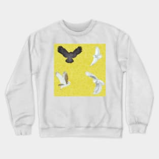 Soaring Owls Yellow Crewneck Sweatshirt